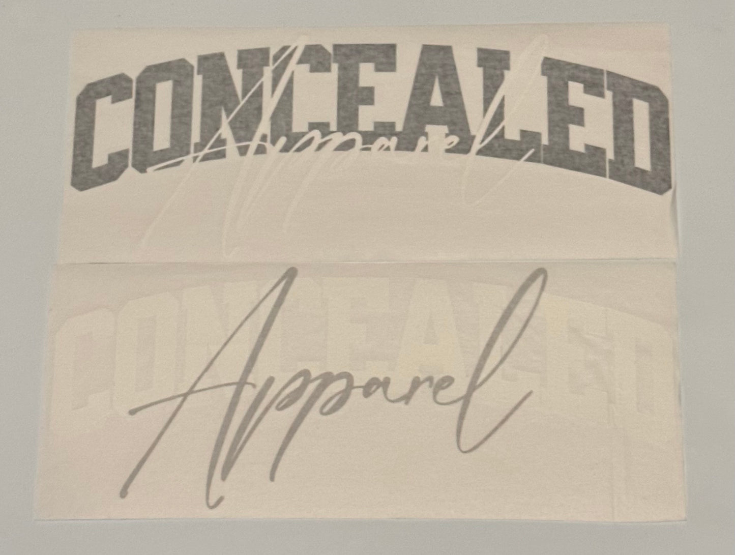 Concealed overlayed sticker