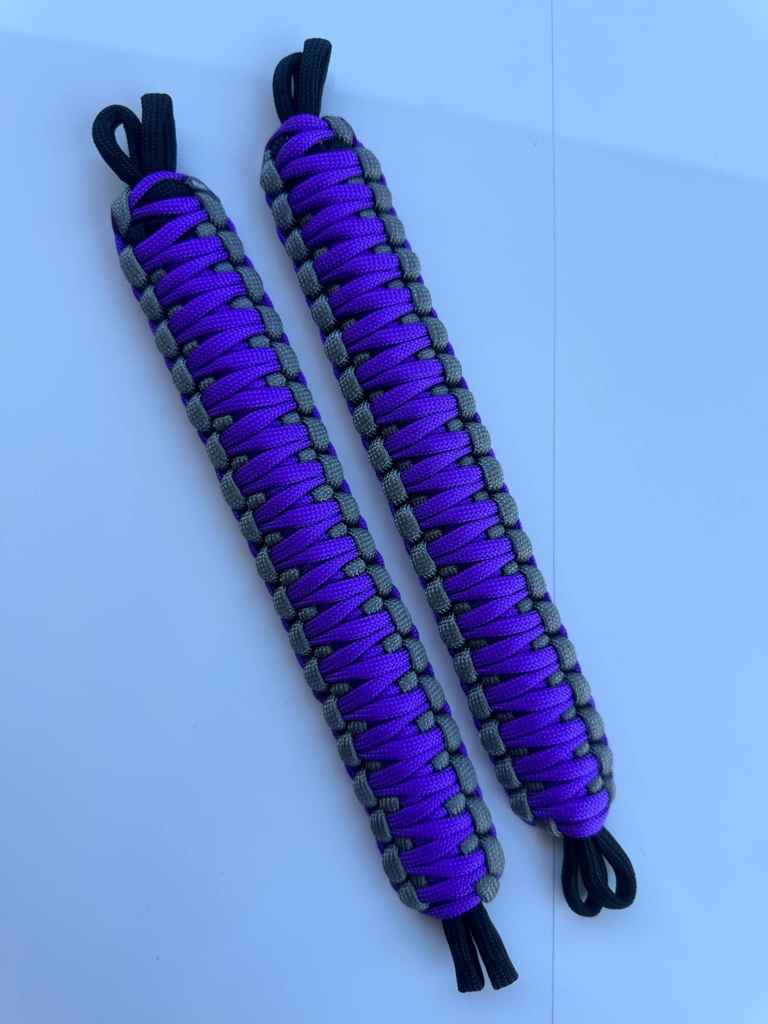2x NMS PARACORD INTERIOR HANDLES (Pair) Grey & Purple