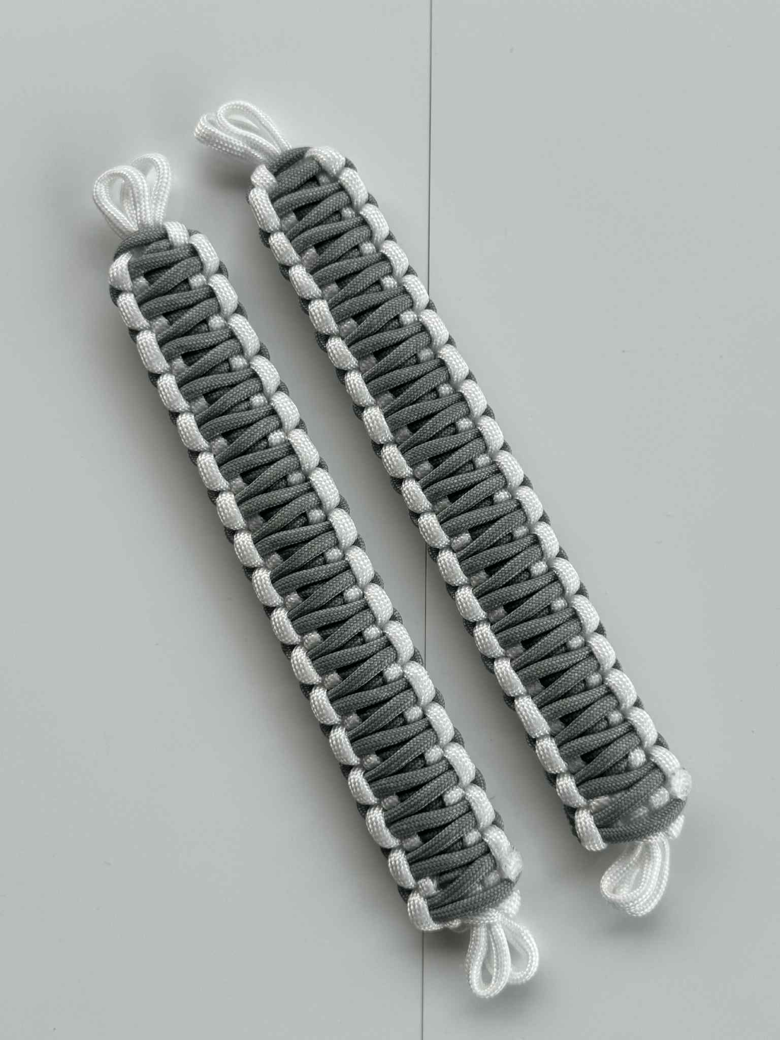2x NMS PARACORD INTERIOR HANDLES (Pair) Grey & White