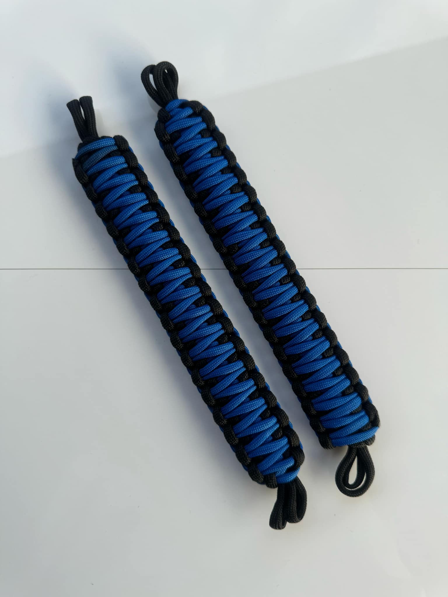 2x NMS PARACORD INTERIOR HANDLES (Pair) Black & Royal Blue