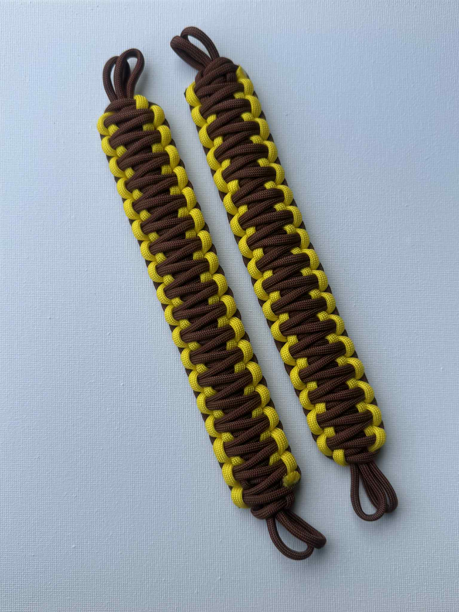 2x NMS PARACORD INTERIOR HANDLES (Pair) Gold & Brown