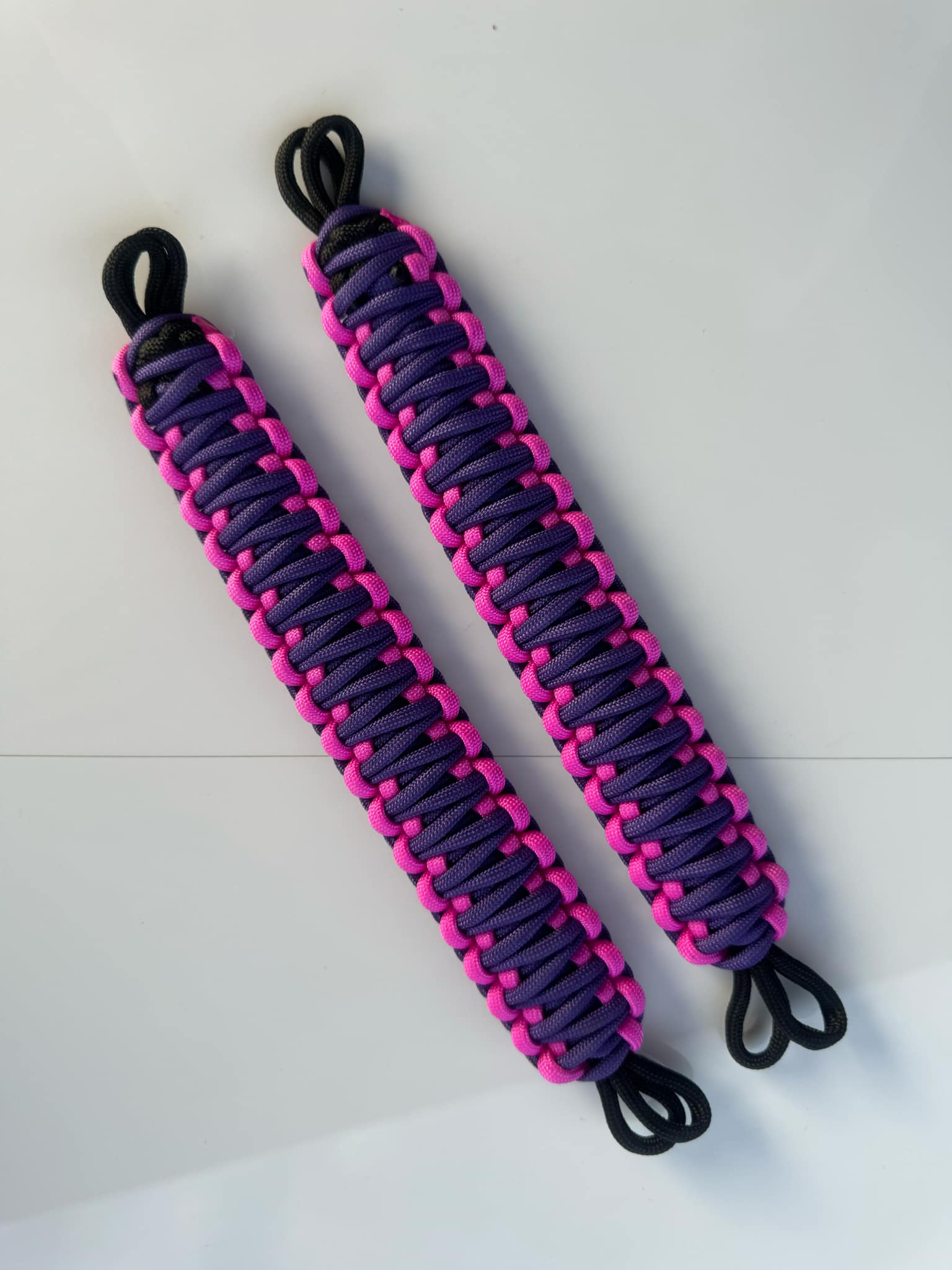 2x NMS PARACORD INTERIOR HANDLES (Pair) Pink & Purple