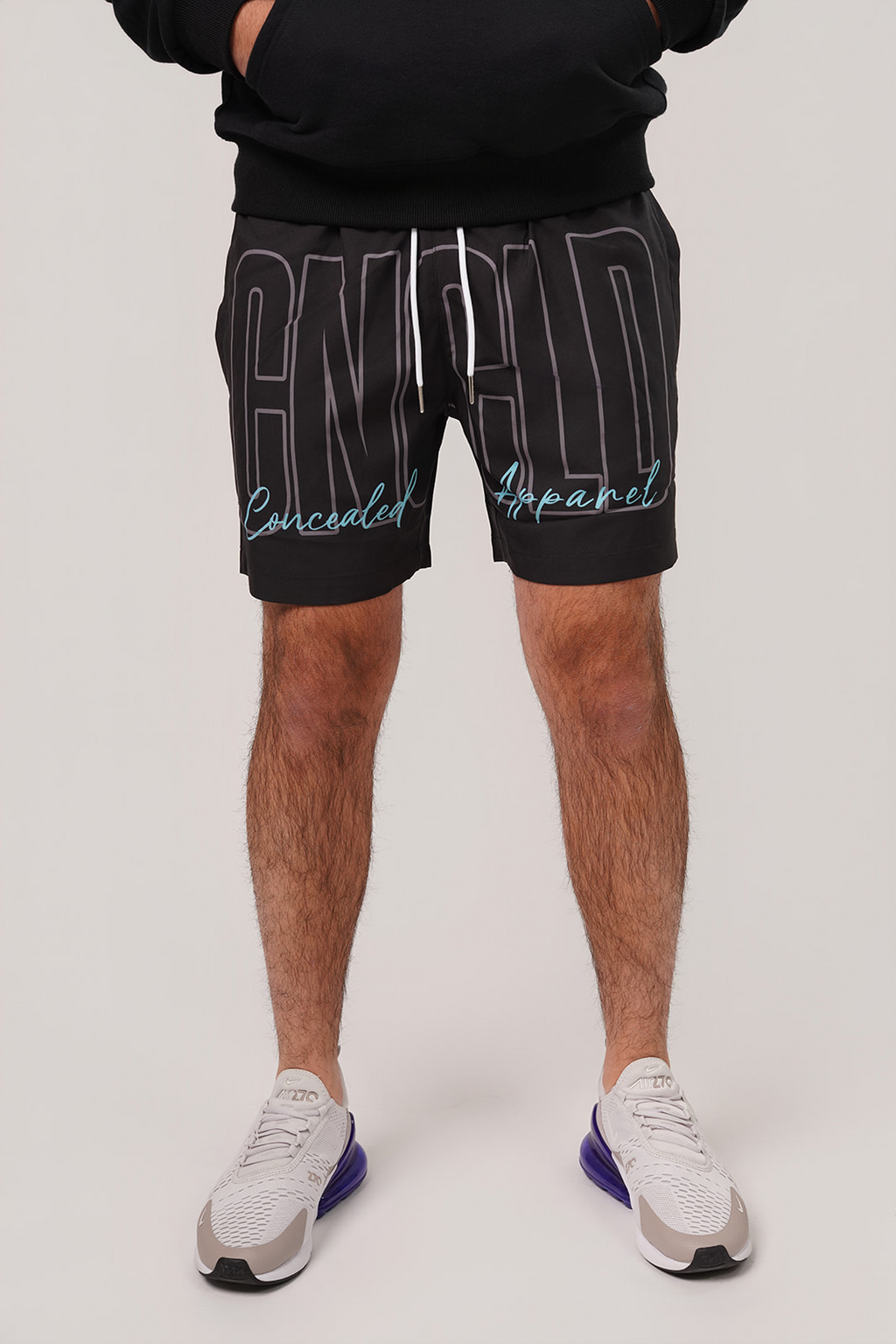CNCLD Blackd Out Flex Shorts Black & Teal