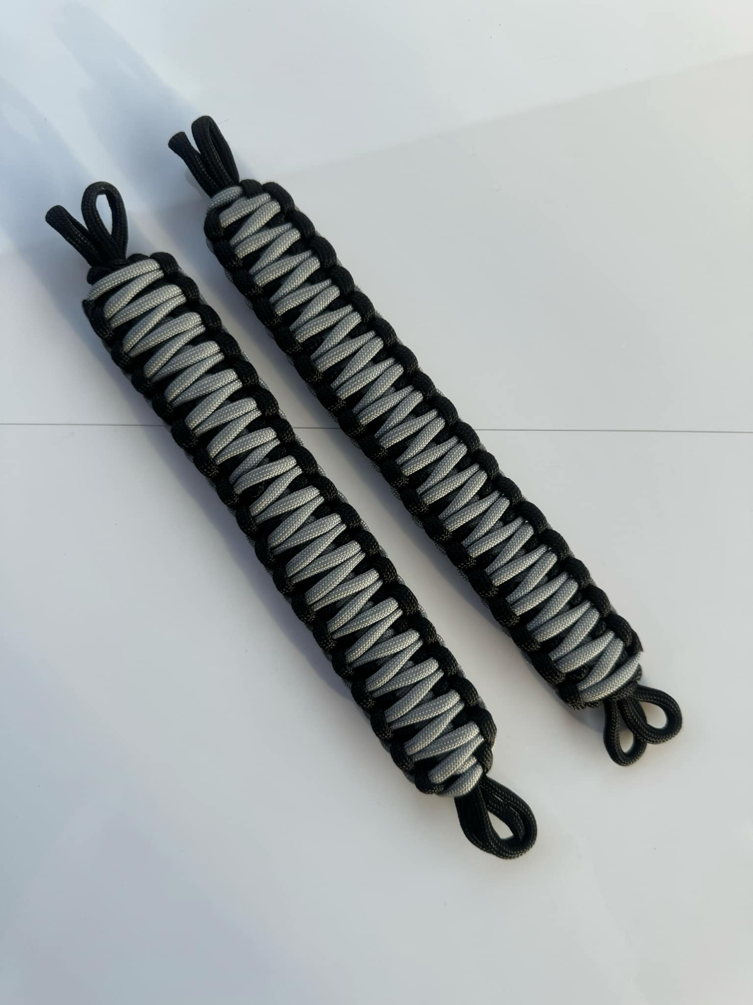2x NMS PARACORD INTERIOR HANDLES (Pair) Black & Grey