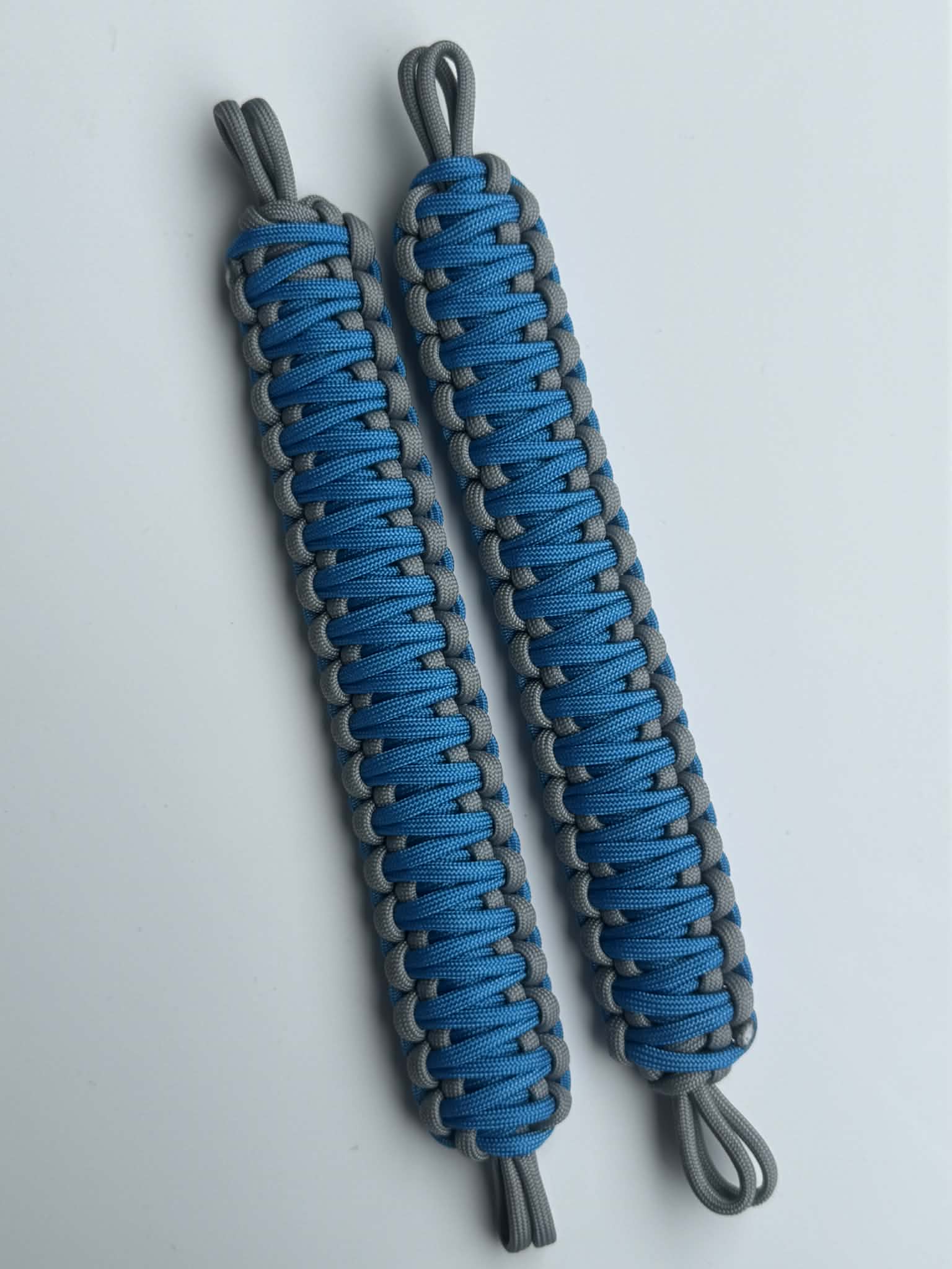 2x NMS PARACORD INTERIOR HANDLES (Pair) Grey & Blue