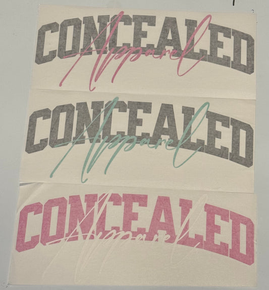 Concealed overlayed sticker
