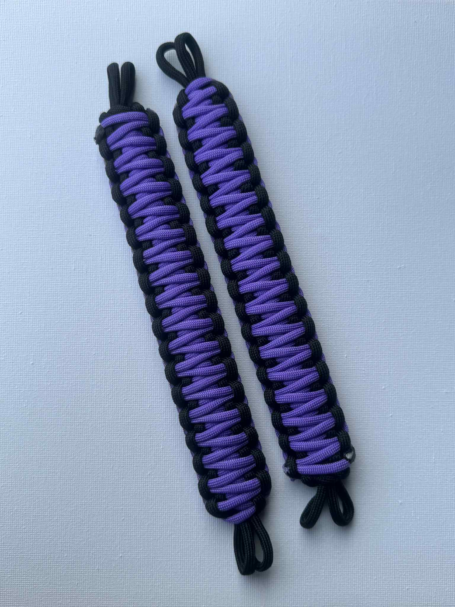 2x NMS PARACORD INTERIOR HANDLES (Pair) Black & Purple
