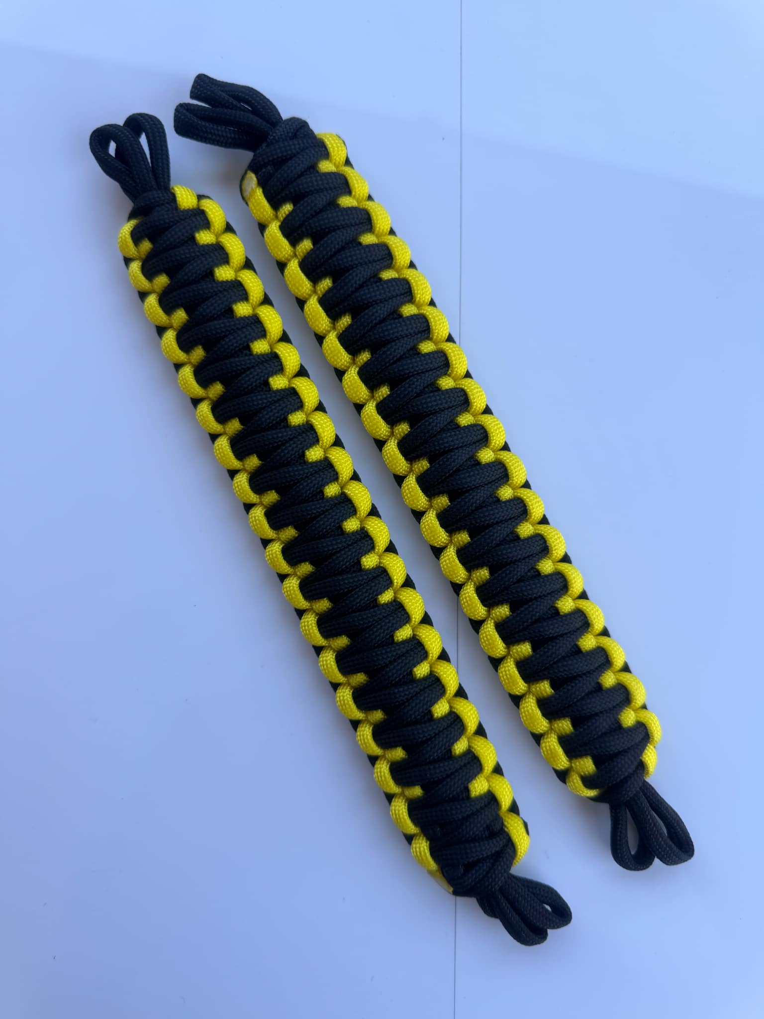2x NMS PARACORD INTERIOR HANDLES (Pair) Black & Yellow