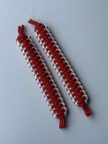 2x NMS PARACORD INTERIOR HANDLES (Pair) Red & White